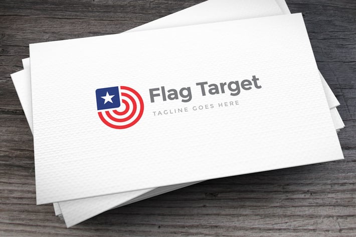 Flag Target Logo Template