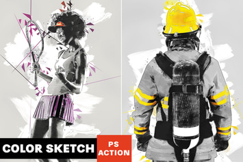 Color Sketch Photoshop Action