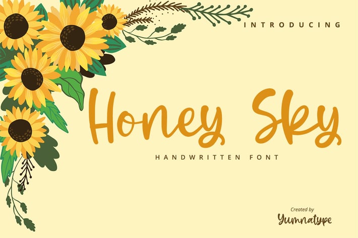 Honey Sky-Handwritten Font