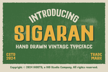 Sigaran Hand Drawn Vintage Display Font