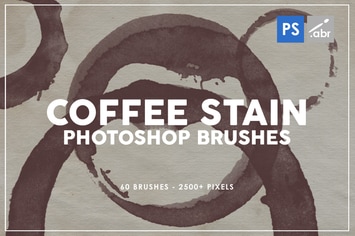 Coffee Stain Photoshop Brushes 