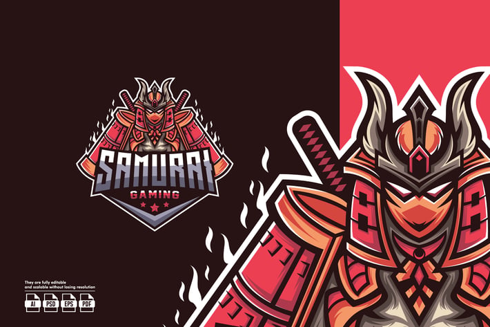 Samurai Esport Logo Template