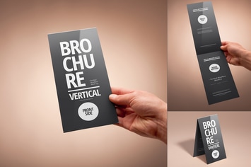 Bi-Fold DL Vertical Brochure Mock-up