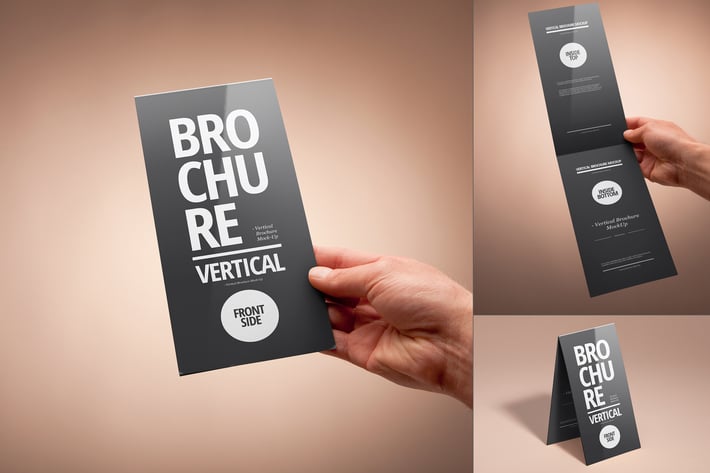Bi-Fold DL Vertical Brochure Mock-up