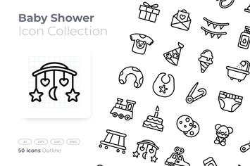 Baby Shower Outline Icon