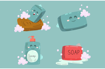Soap Handwash Character Illustration