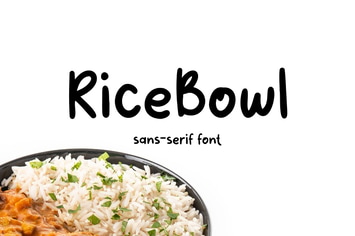 Rice Bowl - Sans Serif Font