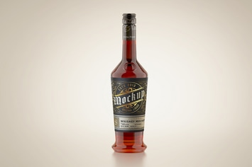 Colorfull Liquor Glass Bottle Mockup
