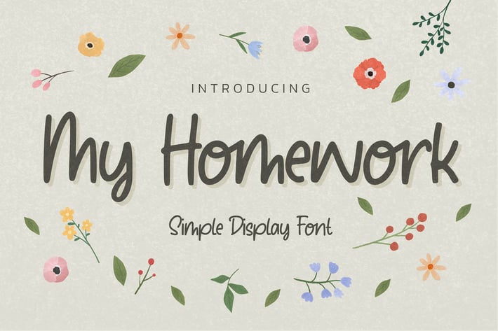 My Homework - Simple Display Font