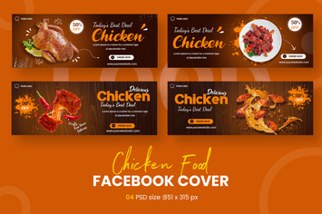 Chicken Food Facebook Cover Template