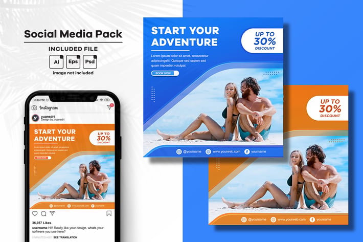 Travel Social Media Post Template