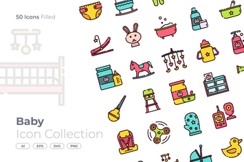 Baby Filled Color Icon