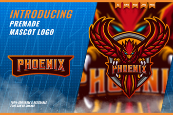 Red Phoenix - Mascot Esport Logo Template