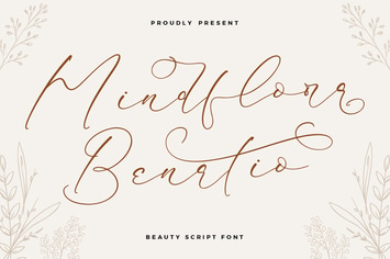 Mindflora Benatio Modern Script Font 