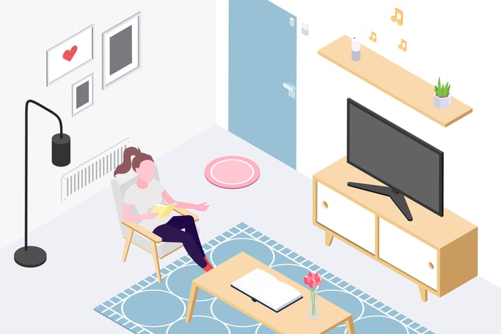 Smart Things for Smarthouse Isometric Illustration
