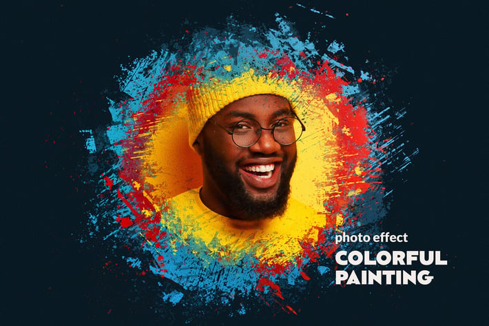 Paint Splatters Photo Effect