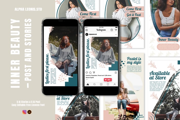 Instagram Templates - Inner Beauty Girl