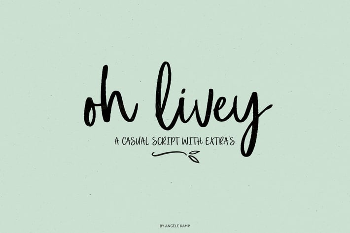 Oh Livey, casual brush script