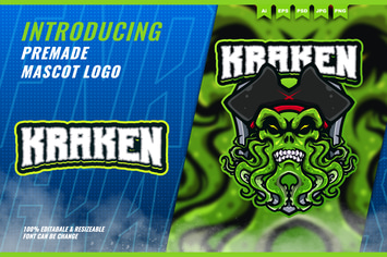 Kraken Pirates - Mascot Esport Logo Template