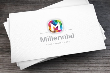 Millennial Brand Letter M Logo Template