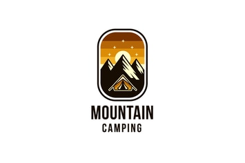 Mountain Camping Logo Template