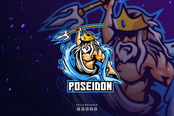 Poseidon Esport Mascot Logo