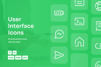 User Interface Dashed Line Icons
