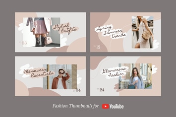 Fashion YouTube Thumbnails