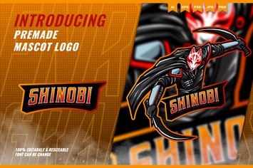 Shinobi Ninja - Mascot Esport Logo Template 