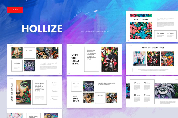 Hollize - Art Exhibition Powerpoint Template