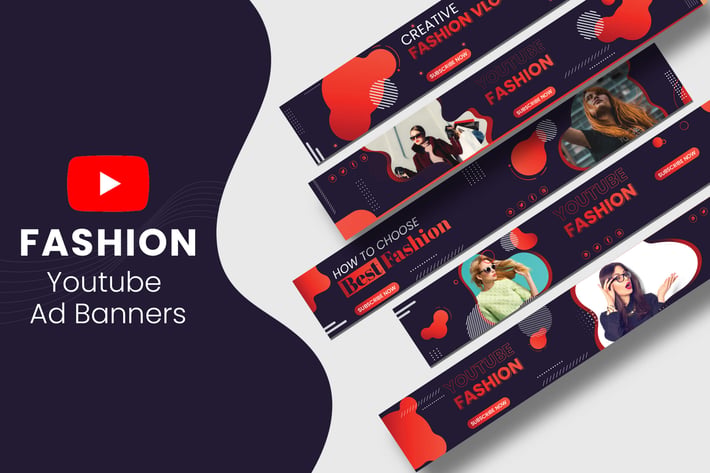 Fashion YouTube Channel Banners Template