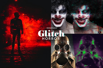 Horror Glitch Photoshop Action