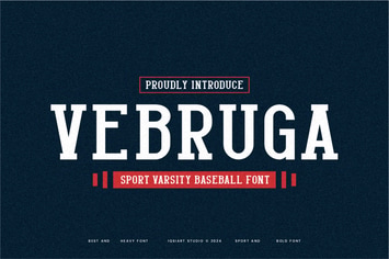 Vebruga - Varsity Baseball Font