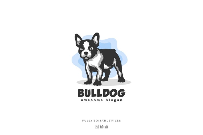 French Bulldog Color Mascot Logo