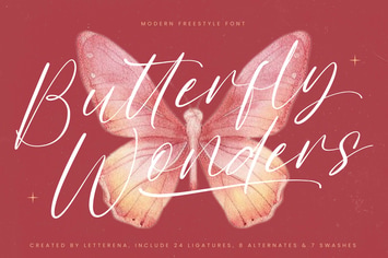 Butterfly Wonders Modern Freestyle Font