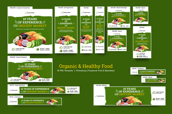 Organic & Healthy Food Banners Ad