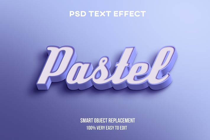 Purple pastel elegant text effect
