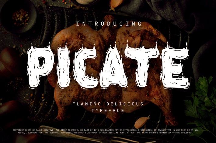 Picate - Flaming Decorative Typeface