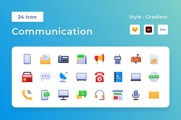 Communication Gradient Icon