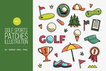 Golf Vector Patches Vol.1