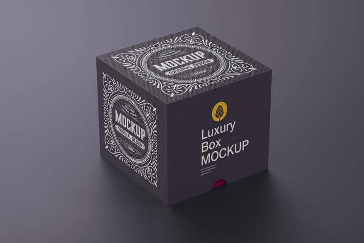 Luxury Cardboard Box Mockup