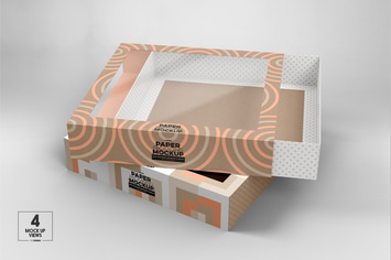 Large Box Drawer with Window Sleeve Mockup