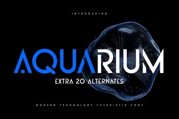 Aquarium - Modern Technology Futuristic Font