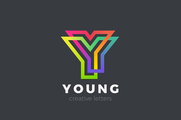 Letter Y Logo design Linear Infinite