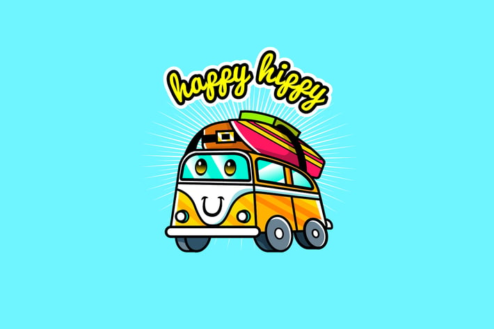 hipster van - Mascot & Esport Logo