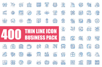 Thin Line Icons Business Pack