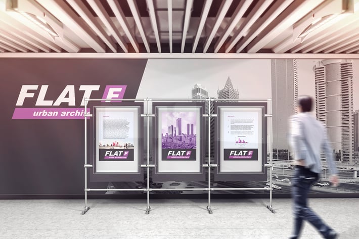 Ad In The Exhibition Hall Mockups