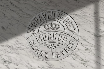 Wall Embossed Stone Mockup