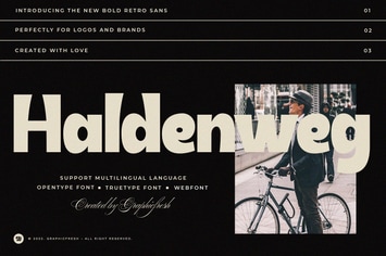 Haldenweg - Bold Retro Sans