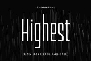 Highest - Ultra Condensed Sans Serif